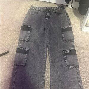 SHEIN Gray Straight Leg Jeans